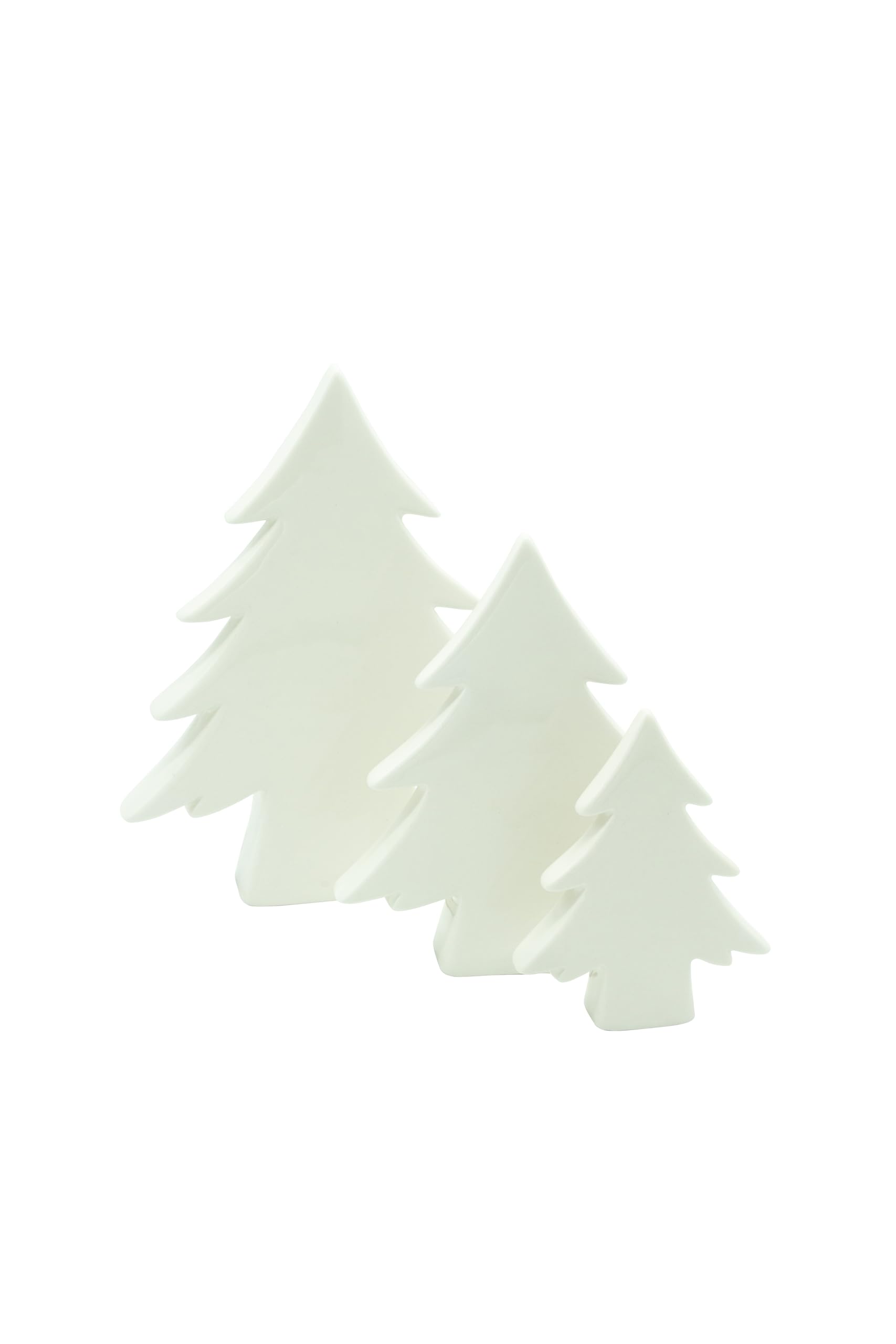 HEITMANN DECO Ceramic Christmas Tree, White, ca 26,5 x 9 x 22 cm