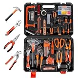 Caja de Herramientas 102 en 1,Juegos de Herramientas Manuales,Kit de Herramientas Manuales de Portátil y Universal,con...