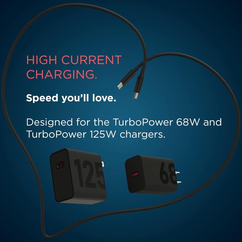 Image of Motorola 68W Type C2C Charging Charger Data Cable for Motorola Edge 60 Stylu usb |Edge|Ultra| Fusion|Pro|Neo|razr|Stylus|G06|G05|G85|G45|G64|G84|G62|G54|G84|G67|E40|G35|G96|G82|G86 C- BLACK