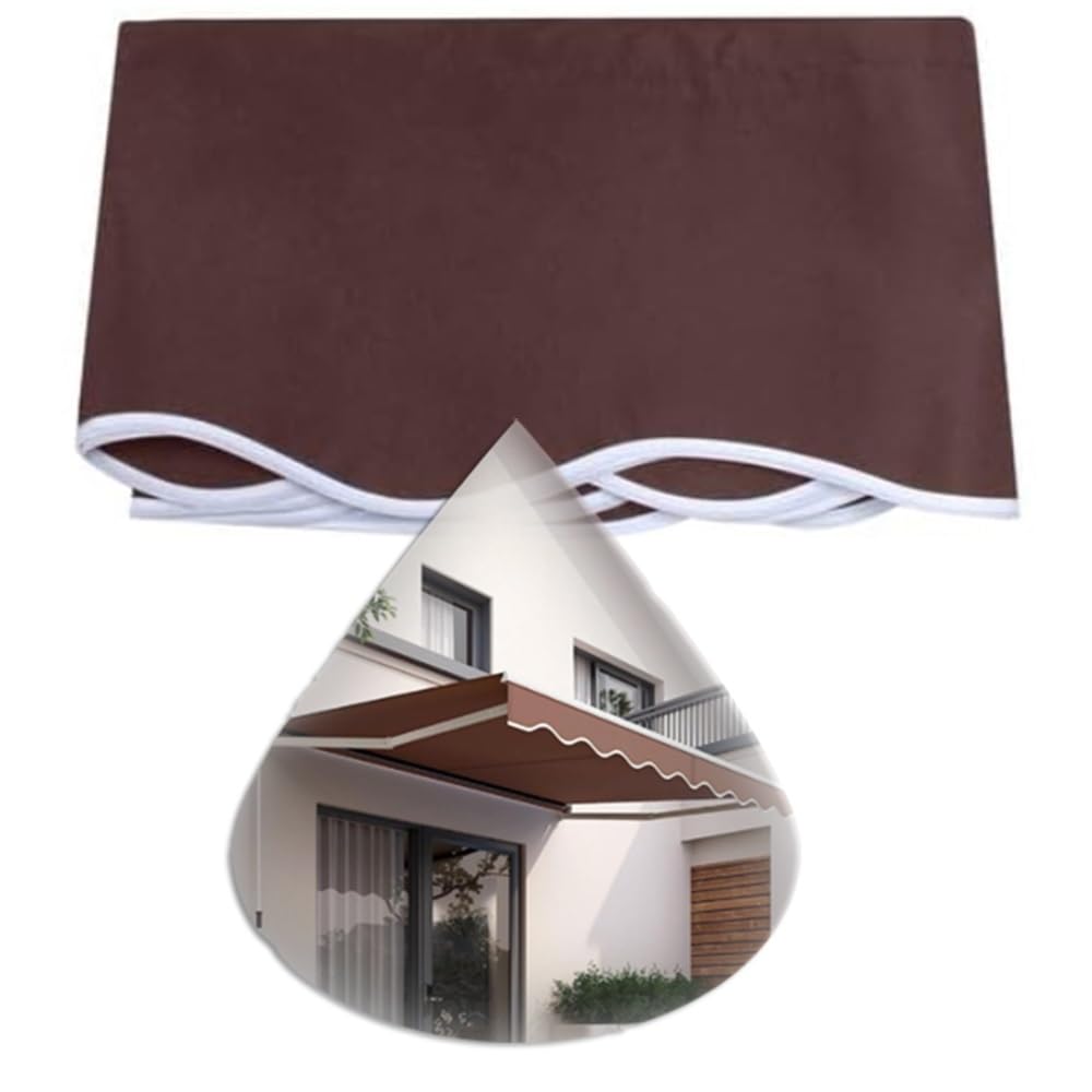 Auvent de terrasse rétractable marron pour ombrager vos repas de jardin en été