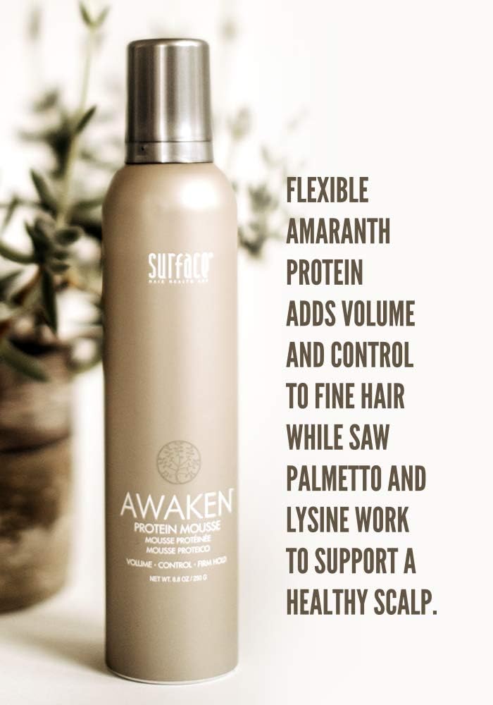 Surface Hair - Awaken Mousse: Color Safe, Volumizing, Firm Hold Hair Mousse to Thicken Hair, Sulfate-Free, Paraben-Free, 8.8 oz - Image 3