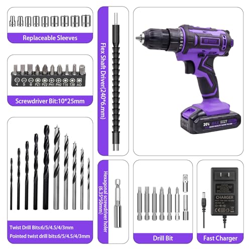 Perceuse sans fil 20V avec accessoires pour assembler vos meubles - 6