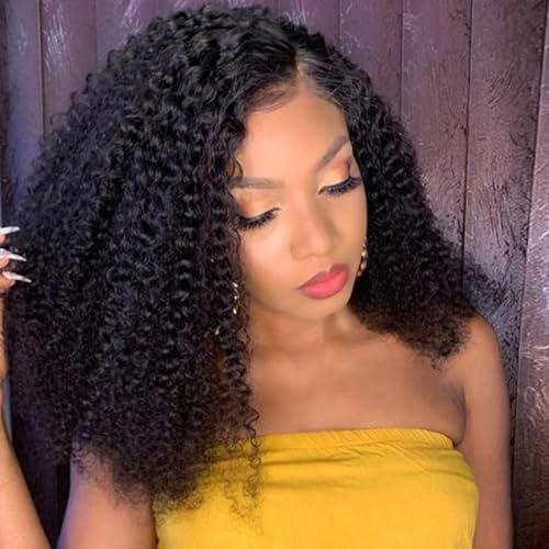 Bestdilin Kinky Curly Wig Human Hair 13x6 Lace Front HD