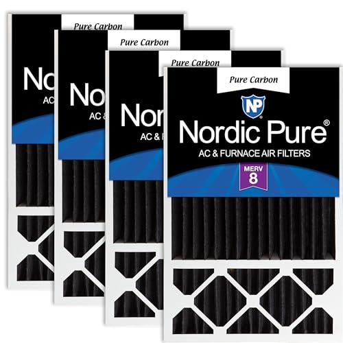 Image of Nordic Pure 16x25x5 Honeywell /Lennox Replacement MERV 8 Air Filter 4 Pack | Actual Size: 15 3 /4 x 24 3 /4 x 4 3 /8 Made in USA, Pleated HVAC Odor Filtration, Pet, Cooking & Household Smell Control