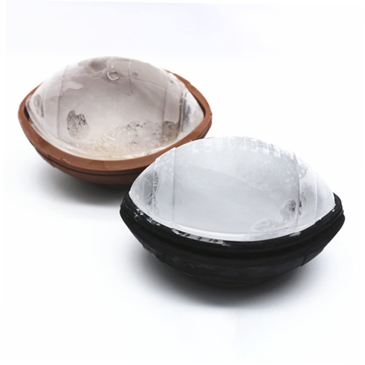 PRETYZOOM 4 Juegos Molde Creativo De Rugby Gran Bandeja De Cubitos De Hielo Bandeja De Cubitos De Hielo Para Vaso Cubo Fabricante De De Hielo De Rugby Maquina De Hielo 2 Piezas * 4