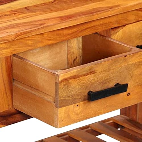 Image of Sheesham Wood Console Table || Wood Study Table for Living Room, Study Room || (Honey, 30D x 110W x 80H)