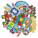 EMORBALS 8 Pcs Caring for Autism Iron on Patches, World Autism Awareness Day Patch for Clothes, Hats, Jacket, Jeans