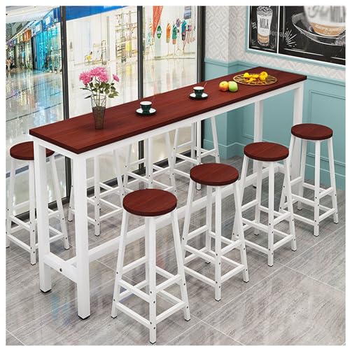 Mesa de bar moderna de madera con consola rectangular, mesa de comedor para desayuno, cocina, bar, mesa estrecha, ideal para el hogar, bar (tamaño 160 x 40 x 100 cm)