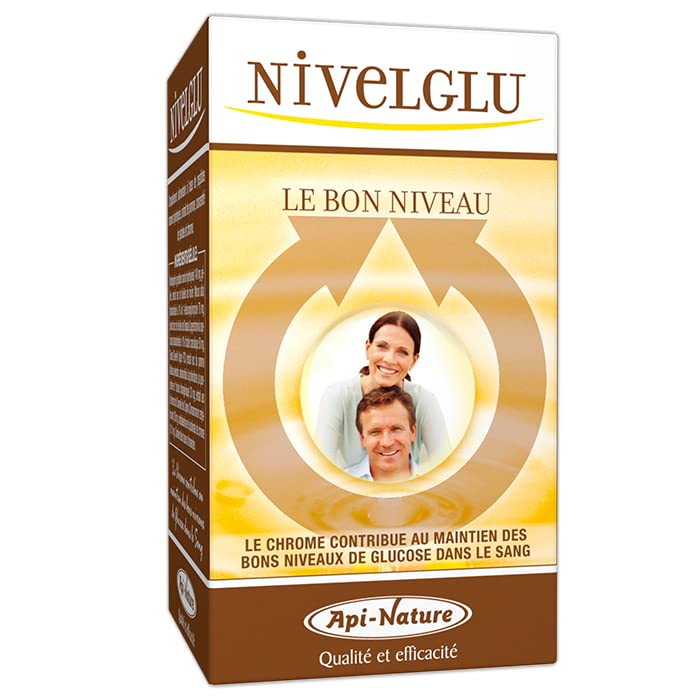 Nivelglu pour le Maintien de la glycémie | Peptides Marins Hydrolysés | Extrait de Pomme, Mûrier, et Banaba | Cannelle de Ceylan 5:1 et Chrome | 60 Gélules Api-Nature