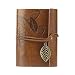 Yoker Pu Vintage Retro Leather Cover Notebook Journal Diary Blank String Loose Leaf (Dark Brown)