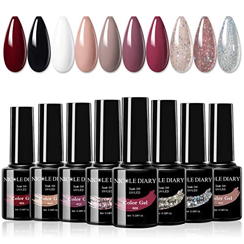 NICOLE DIARY 8pcs gel nail polish kit NICOLE DIARY 8pcs gel nail polish kit