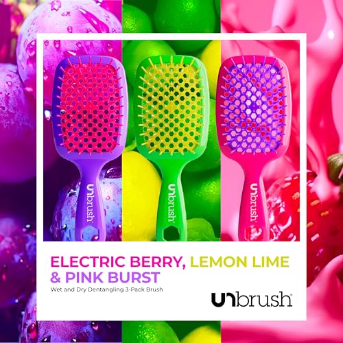 image for FHI Heat UNbrush Detangling Brush (3-Pack Bundle) — Hair Brush for A