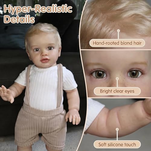 Muñeco Reborn Niño Realista 26 Pulgadas KAWAYII miniatura 3