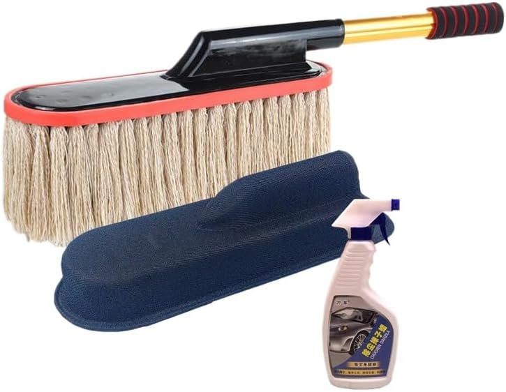 Duster car mop Cotton Thread Wax mop Wax Brush dust Sweeping Cleaning Supplies Cleaning Tools (White Wax Brush Brush Box Duster Wax)