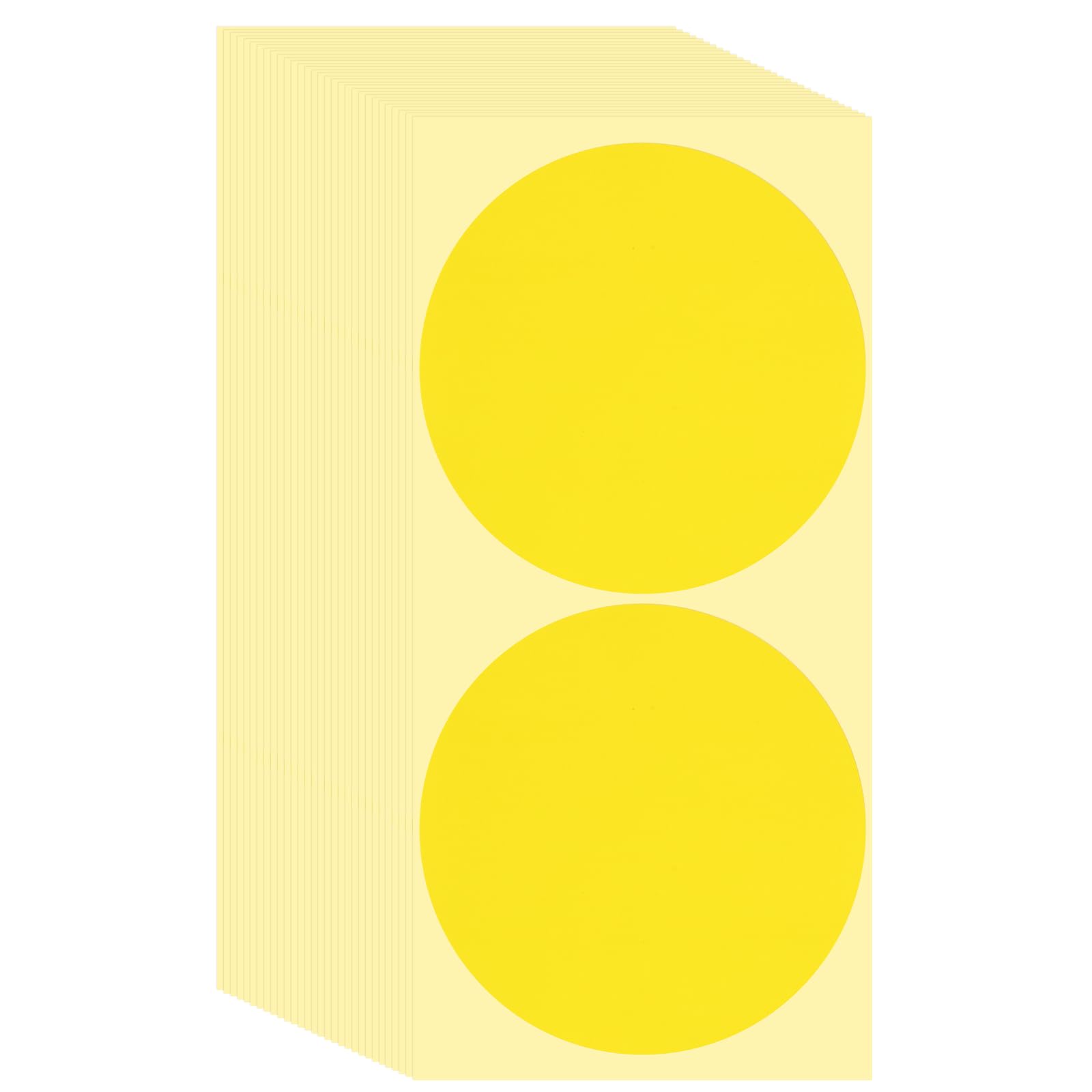 PATIKIL 120 Pcs Colored Dot Stickers Labels, 4 Inch Circle Price Stickers Self Adhesive Circle Tags Coding Labels for Office Business Yard Sale Garage Sale Home Decor, Yellow
