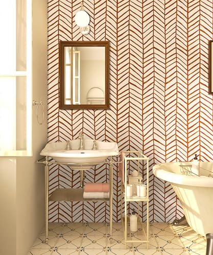 Papier peint autocollant à chevrons modernes et rayures texturées