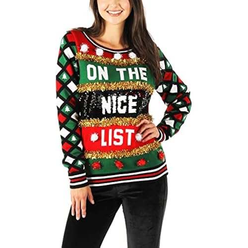 Tipsy Elves Women's Christmas Sweaters - Women's Ugly Christmas Sweaters - Embellished Winter Holiday Pullovers