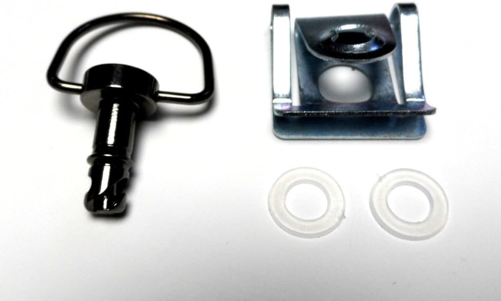 Black Chrome Race Fasteners 1/4 Turn Quick Release 1 Set Clip Fastener Washer Dzus