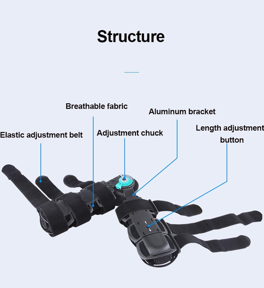 Orteza Kolana Z Regulowanym Zakresem Ruchu I Paskiem, Regulowany Stabilizator Rzepki Po Operacji, Unieruchamiacz Kolana, Stabilizator Więzadła Krzyżowego Przedniego (Acl)