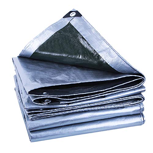 Preisvergleich Produktbild QXKMZ Gewebeplane,Verstärkter Mehrzweck Schutzplane, reißfeste Plane, mit Dichtung und verstärkten Kanten, ideal für Abdeckplane, Boat, RV oder Pool Cover,2MX4M