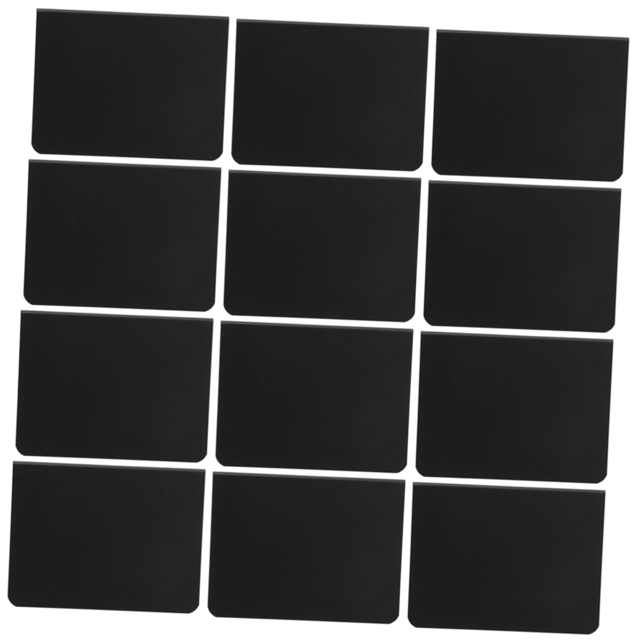 Operitacx 5 Ensembles Étiquette De Supermarché Panneau De Liège Grand Tableau Planche Marqueur Pierre Bordage Ardoise De Table Mini Tableaux Noirs Petit Tableau Noir Pvc Black 12 Pièces * 5