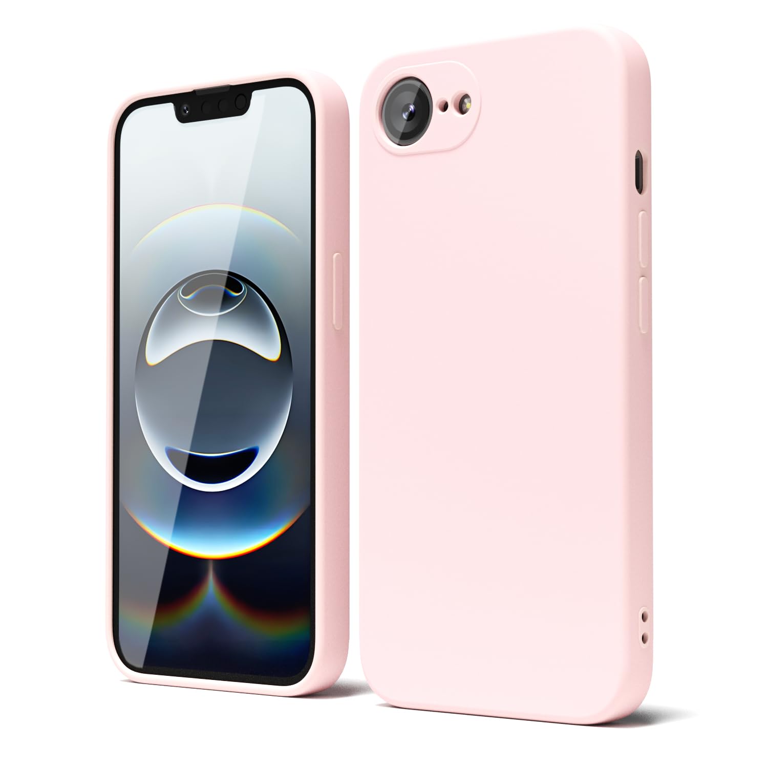 oakxco for iPhone 16 Pro Max Case Liquid Silicone, Soft Rubber Gel Elegant Aesthetic Basic Simple Cover, Cute Thin Slim TPU Matte Solid Color Plain Smooth Case for Women Girl, Light Pink — view 1756