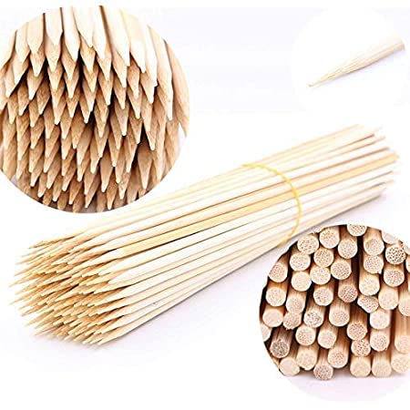 Bamboo Skewers (12inch 5mm, 50pc) Bamboo Skewers |Spring, Spiral, Twist Potato Sticks | Frying Sticks|Grilling Sticks|