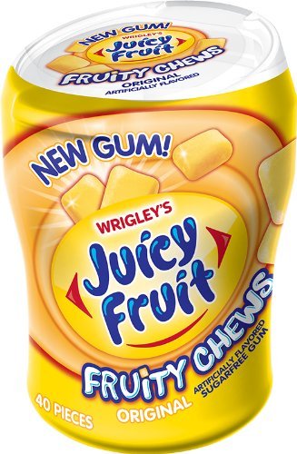 (3 Pack) Juicy Fruit ~ Fruity Chews ~ Chewing Gum, 40 Pieces each