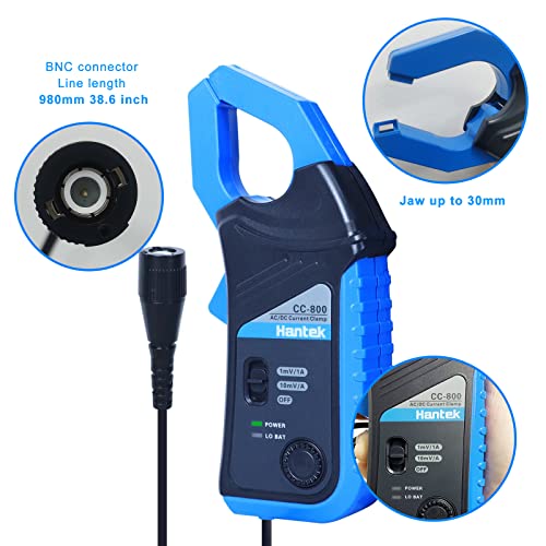 Image of CC-800 AC /DC Current Clamp, 5kHz Bandwidth, 800A Clamp Meter for Oscilloscope with BNC /Banana Type Connector
