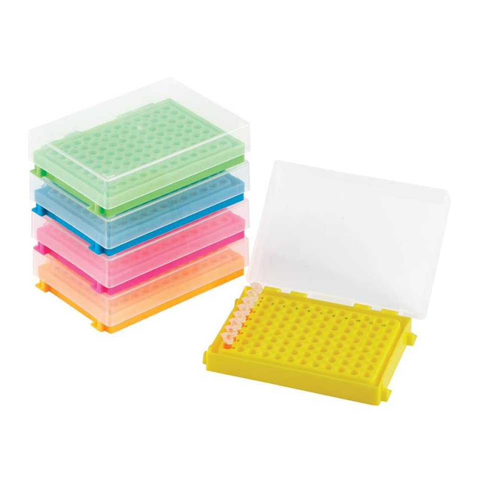 Heathrow HS23461D 96-Well PCR Rack, Green (Pack of 5)