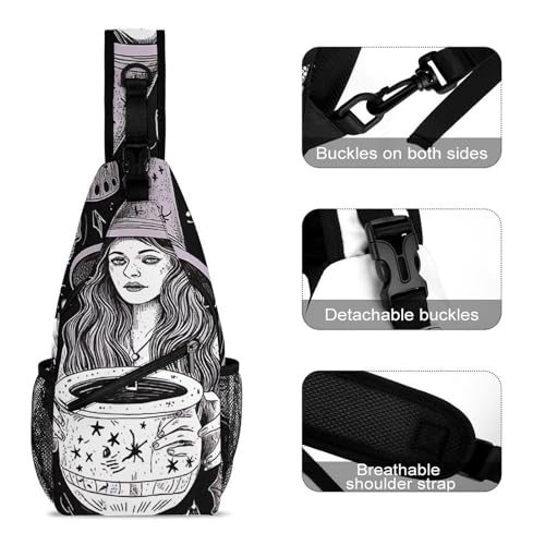 Bolso cruzado estilo bohemio para senderismo 38x20cm miniatura 3