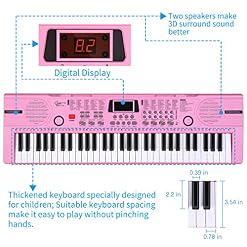 Hricane HEP-612R Clavier Midi pour enfants 61 touches, piano numérique portable, piano électrique, avec microphone… - Les Beatles, Paul McCartney, John Lennon, RIngo Starr, George Harrison Hricane HEP-612R Clavier Midi pour enfants 61 touches, piano numérique portable, piano électrique, avec microphone… – Image 5
