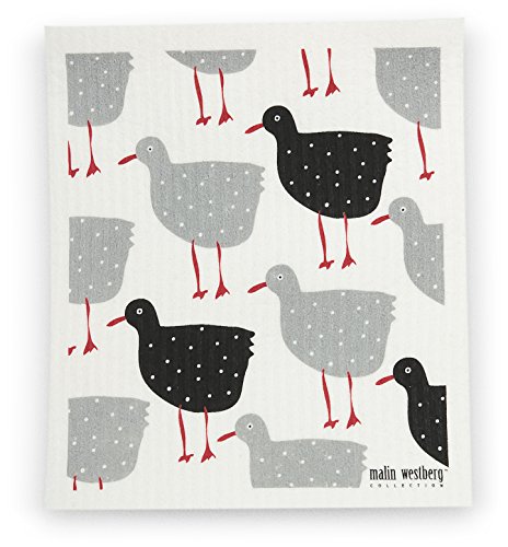 Trendy Tripper Swedish Dishcloth/Sponge Cloth Eco-Friendly Reusable - Malin Westberg Designs: Chicken Hen TUPP Rooster (1-Pk Hens)
