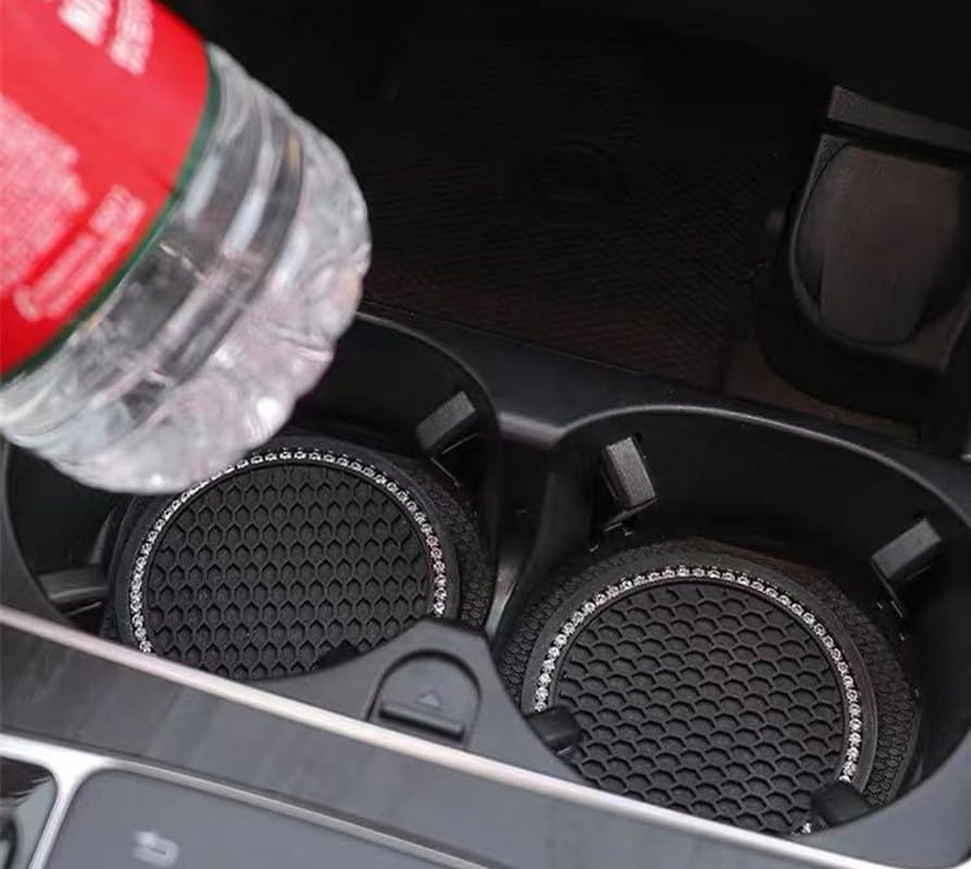 Portavasos para auto elegant negro antideslizante miniatura 2