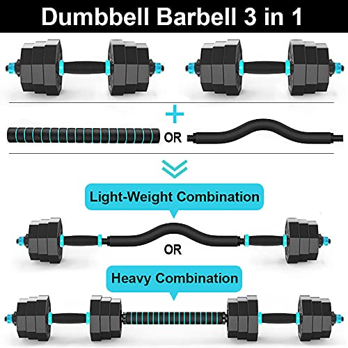 Adjustable Dumbbell Sets 30 40 LBS Dumbellsweights Set, Curl Bar with Weights Dumbbell Set for Men and Women, Double Bolts Barbell Weights Set for Home Gym - Image 3
