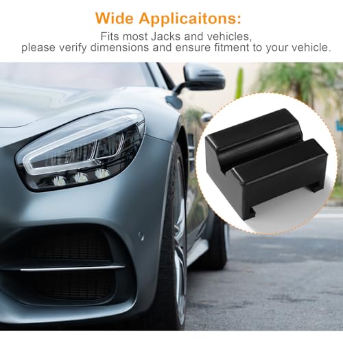 Lyeteung Universal-Gummi-Pad, 70 mm, Schlitz, quadratisch, Gummi-Ständer, geschlitzte Rahmenschiene, Schweißschutz, Wagenheber-Pad-Adapterklemme, 2 Stück