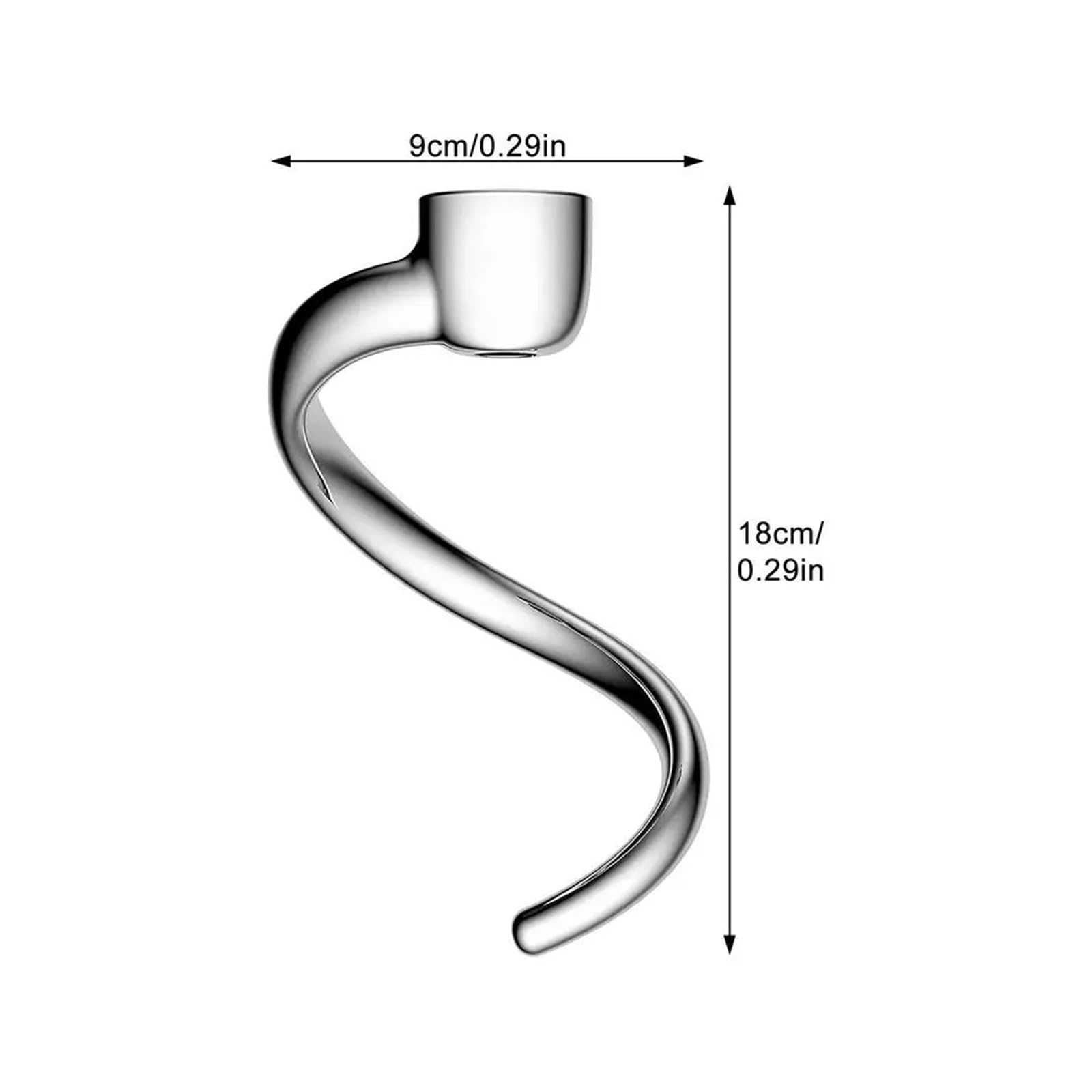 1 pz, Compatibile for Utensili da Cucina 4,5-5 Quart Testa inclinabile Mixer in Acciaio Inossidabile Gancio for impastare Parti di Ricambio Ganci for Pane