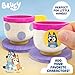 Bluey Paint & Play Tea Party, 6-Piece Wooden Tea Set, Customize with Paint & Stickers, 2 Wearable Crowns, Fun Toys for Kids, Cute Birthday Party Decorations, Pretend Play Tea Party, Toys