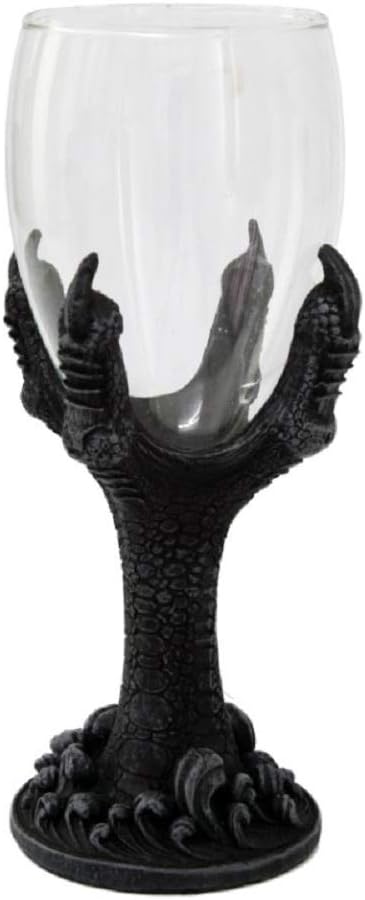 Dragon Hand Wine Glass Chalice Goblet 10 oz