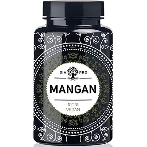 DiaPro® Mangan 365 Hochdosierte Mangan-Tabletten mit 10 mg Mangan pro Tablette aus Mangan-Bisglycinat 365 Stück Jahresvorrat 100% Vegan Laborgeprüft Cover