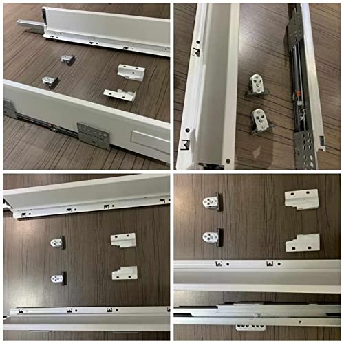 Image of DBR Innotech Drawer for Modular Kitchen & Office Tandem Box with Full Extension Double-Walled System with Railing Pack of 1 Set (4 x 20 Inche, White)