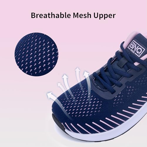 Image of MEHOTO Womens Wide Toe Box Shoes Walking Sneakers with Arch Support Fashion Tennis Shoes for Swelling Bunion Plantar Fasciitis