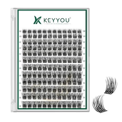 Image of KEYYOU Lash Clusters Air Touch Soft Volume D Curl 8-18mm Individual Lashes
