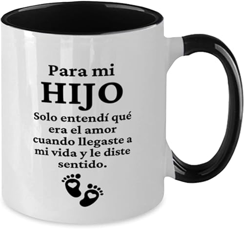 Miniatura 2 de Para mi hijo, solo entendi que ers el amor hasta que llegaste, regalo para hijos o ahijado - Taza de tono negro