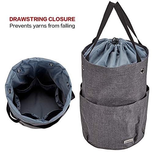 image for HOMEST XL Yarn Storage Tote, Tangle Free with 6 Oversized Grommets, Kn
