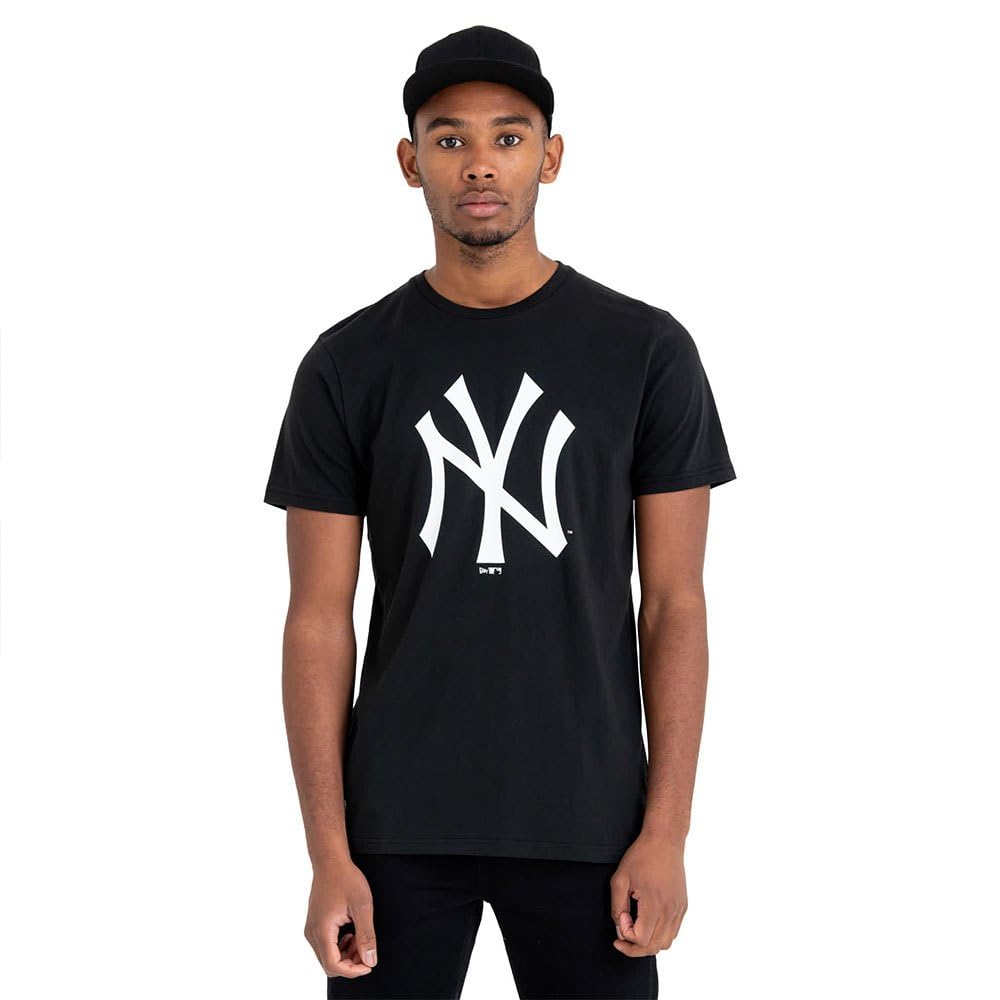 New Era Nos MLB Regular Tee Neyyan Blkwhi Men's T-Shirt (Pack of 1) Black/White