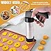Stainless Steel Cookies Press, Cookie Press Gun Kit, Spritz Maker With 8 Piping Tips and 13 Discs for DIY Biscuit for DIY Biscuit Cake Dessert Making(Sliver,Size:8.66inch)
