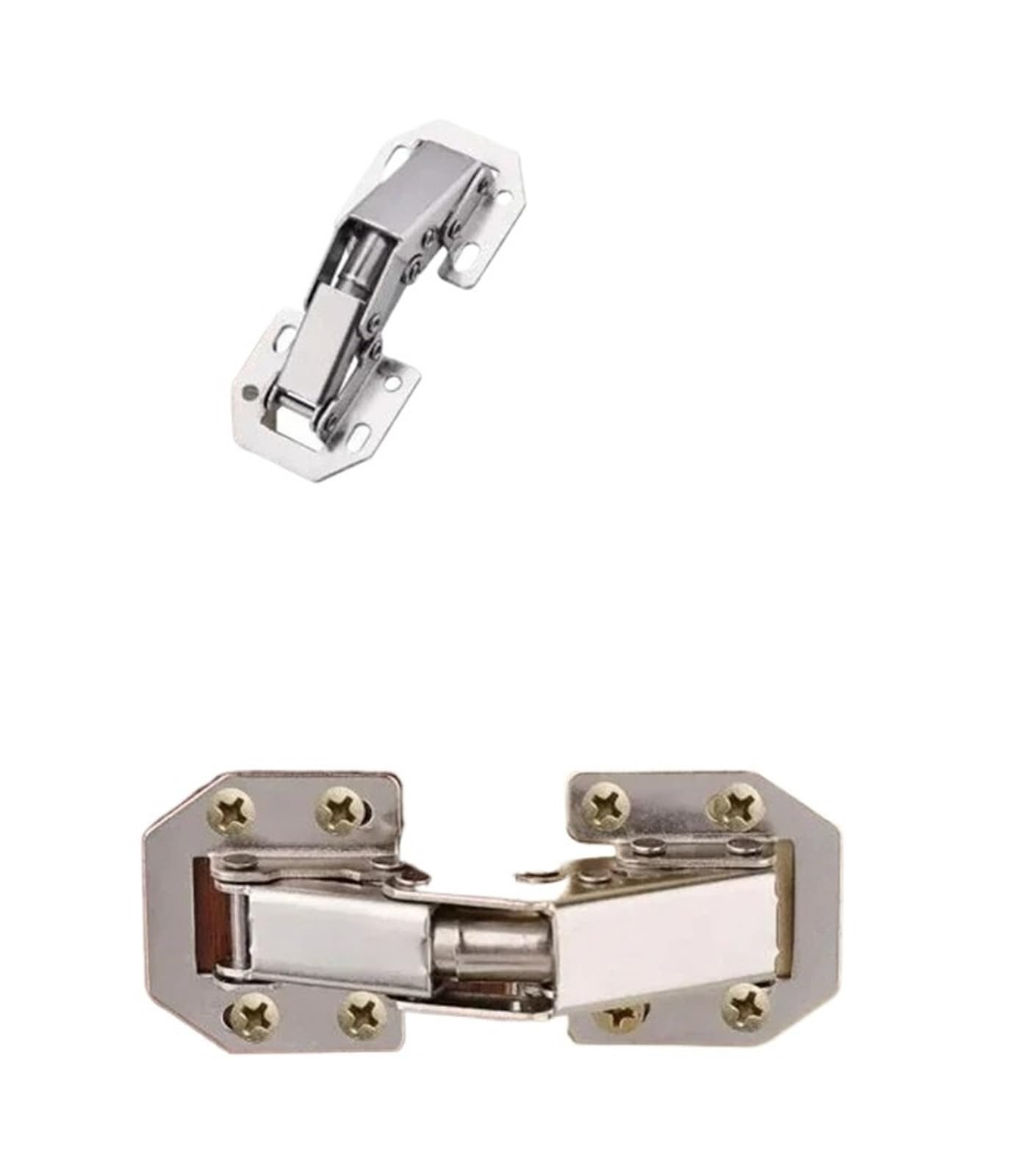 2/4/8/10PCS 90 Degree Cabinet Hinges No-Drilling HoleHydraulic Buffer Hinge Cupboard Furniture Hardware(2pcs)