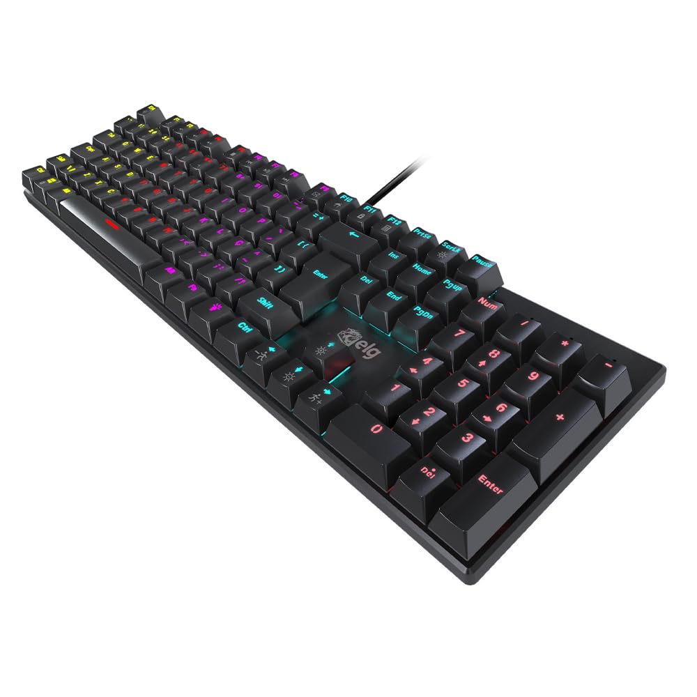 ELG, Teclado Mecânico Gamer Saiph, Hotswap, Switch Red, Anti-Ghosting, ABNT2, Rainbow,