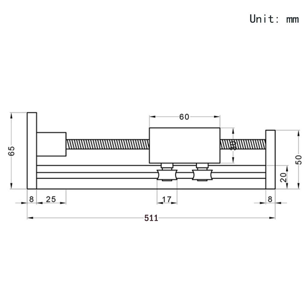 400 mm Lunghezza di Viaggio Lineare Guida Guida a Sfera SFU1605 con NEMA23 Motore passo passo per DIY CNC Router Parti X Y Z Attuatore Lineare Stage
